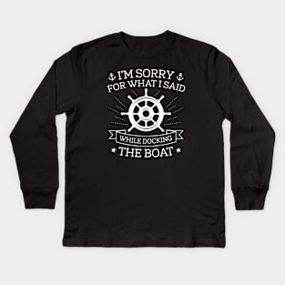 Docking The Boat Kids Long Sleeve T-Shirt